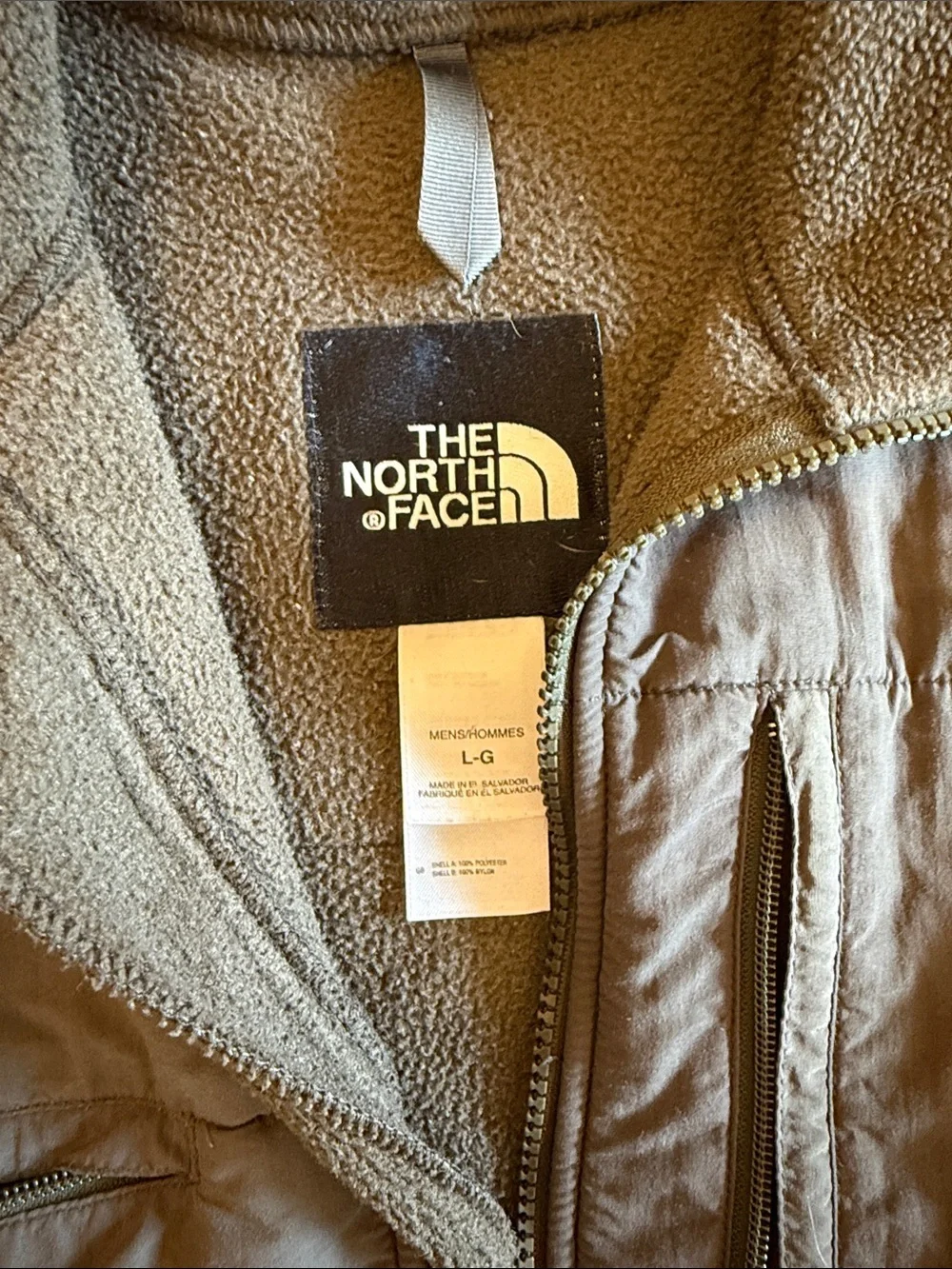 The North Face Brown Fleece Jacket with Nylon Panels